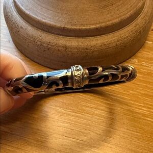 Angelique de Paris Black and sterling silver hinged Bracelet